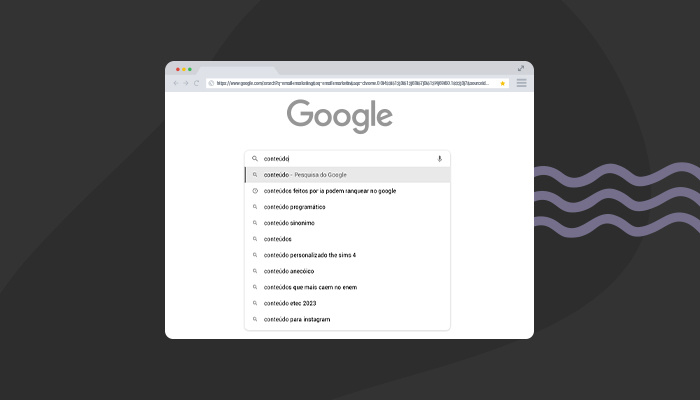 Ilustração mostra como funciona o autocomplete no Google