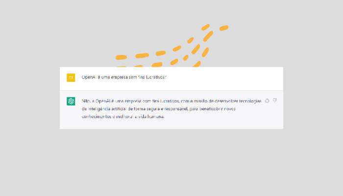 Imagem ilustrando uma interação com o chatgpt por meio de troca de mensagens