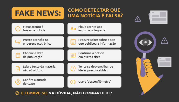 Infográfico: como detercar que uma notícia é falsa?