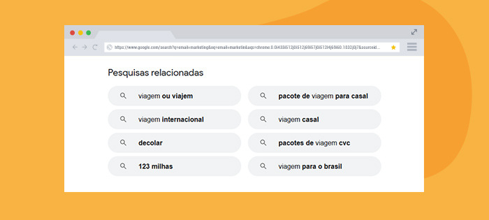 Print: pesquisas relacionadas do Google