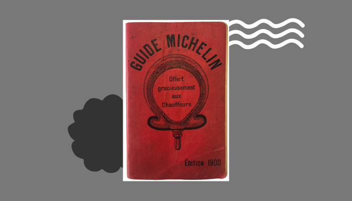Guia Michelin, considerado um dos primeiros exemplos de marketing de conteúdo.