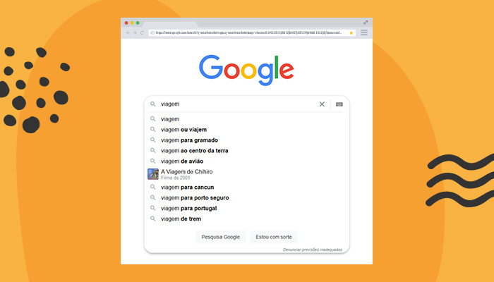Print: Autocomplete do Google