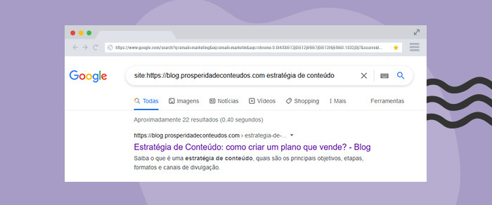 Print: busca dentro de um site no Google