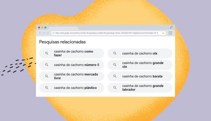 Pesquisas relacionadas do Google.